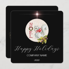 Elegante zwarte Waterverf vakantie Kaart