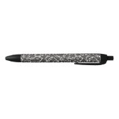 Elegante Zwarte Witte Abstract  Inkt Pen (Bodem)