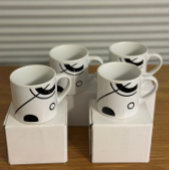Elegante Zwarte & Witte Abstracte espressokop Espresso Kop