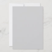 Elegante Zwarte Witte Bloemige Bruiloft Kaart (Achterkant)