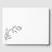 Elegante Zwarte & Witte Crest Gastenboek (Achterkant)