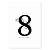 Elegante Zwarte & Witte Crest Kaart (Achterkant)