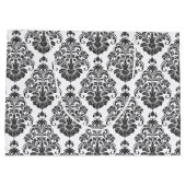 elegante zwarte witte Damask Groot Cadeauzakje (Achterkant)