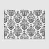 elegante zwarte witte Damask Tissuepapier (Voorkant)