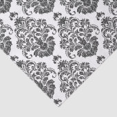 elegante zwarte witte Damask Tissuepapier (Detail)