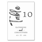 Elegante Zwarte Witte Formele Trouwpartij met Vet Kaart (Voorkant)