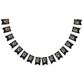 Elegante zwarte, witte foto afstudeerdop, diploma vlaggetjes (Alle)