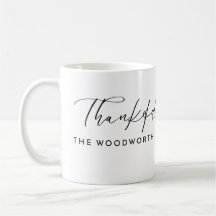Elegante Zwarte&Witte Geschreven Dankbare Thanksgi