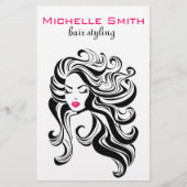 Elegante Zwarte Witte Golvende Kapsel Haar Extensi Flyer (Voorkant)