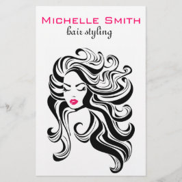 Elegante Zwarte Witte Golvende Kapsel Haar Extensi Flyer