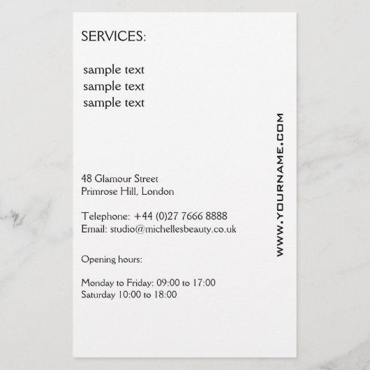 Elegante Zwarte Witte Golvende Kapsel Haar Extensi Flyer (Achterkant)