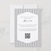 Elegante Zwarte Witte Klassieke Script Trouw Onlin RSVP Kaartje (Voorkant)