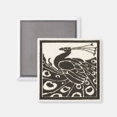 ELEGANTE ZWARTE WITTE PAUW MAGNEET (Voorkant / Achterkant)