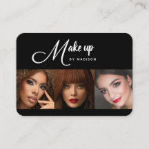 Elegante Zwarte Witte Script 3 Foto Make-up