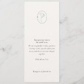 Elegante zwarte witte Script Dubbelzijdige Trouw Menu (Achterkant)