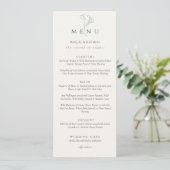 Elegante zwarte witte Script Dubbelzijdige Trouw Menu (Staand voorkant)