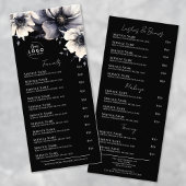 Elegante Zwarte Witte Spa Diensten Menu Rack Card