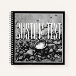 ELEGANTE ZWARTE WITTE STEENSCHELL NAAR NATUUR FOTO NOTITIEBOEK