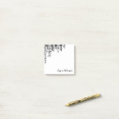 Elegante Zwarte Witte Treurbeuk Tak Post-it® Notes (Op bureau)