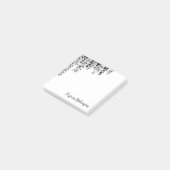 Elegante Zwarte Witte Treurbeuk Tak Post-it® Notes (Schuin)