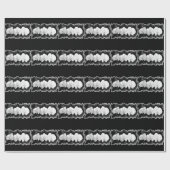 Elegante zwarte witte waterverf orchideeën cadeaupapier (Vlak)