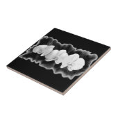 Elegante zwarte witte waterverf orchideeën tegeltje (Zijkant)