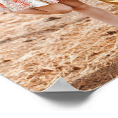 Elegante Zwarte & Witte Welkom Trouwfoto Chic Poster (Hoek)