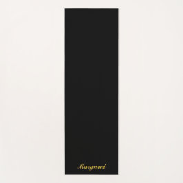 Elegante zwarte yogamat Gepersonaliseerd met Jouw 