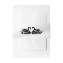 Elegante zwarte zwanen bruiloft