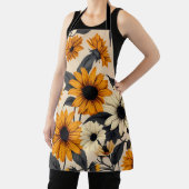 Elegante zwartogige Susans op bruin Schort (Insitu)