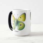 Elegante Zwavelvlinder Wrap Magische Mok (Voorkant links)