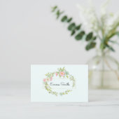 Eleganter Blumenkranz Visitekaartje (Staand voorkant)