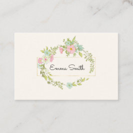 Eleganter Blumenkranz Visitekaartje