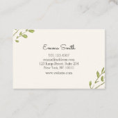 Eleganter Blumenkranz Visitekaartje (Achterkant)