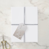 Eleganter Papercut Schmetterling mit Blumenrahmen Cadeaulabel (Met Touw)