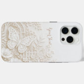 Eleganter Papercut Schmetterling mit Blumenrahmen Case-Mate iPhone Case (Achterkant (horizontaal))