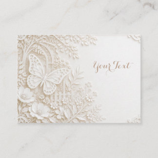 Eleganter Papercut Schmetterling mit Blumenrahmen Plaatskaartje