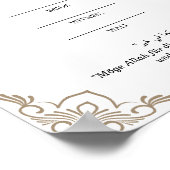 Eleganter Rahmen Muslimische Nikah Zertifikat Poster (Hoek)