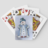 Eleganter Schneemann Pokerkaarten (Achterkant)