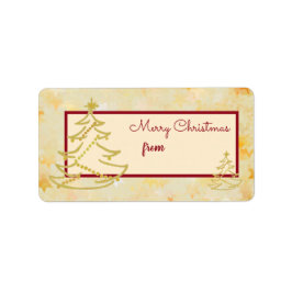 eleganter Weihnachtsbaum Etiket