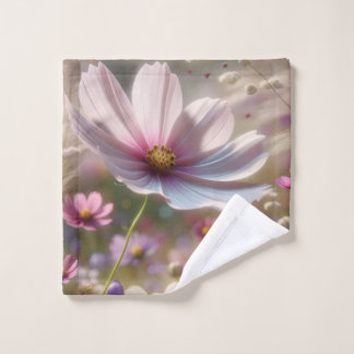 Elegantes Blumen-Design für Bad & Spa Washandje