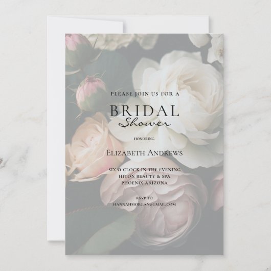 Elegantes Brautparty Boho Einladung Kaart (Voorkant)