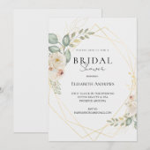Elegantes Brautparty Boho Einladung Kaart (Voorkant / Achterkant)