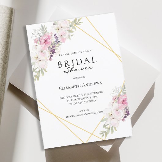 Elegantes Brautparty Boho Einladung Kaart