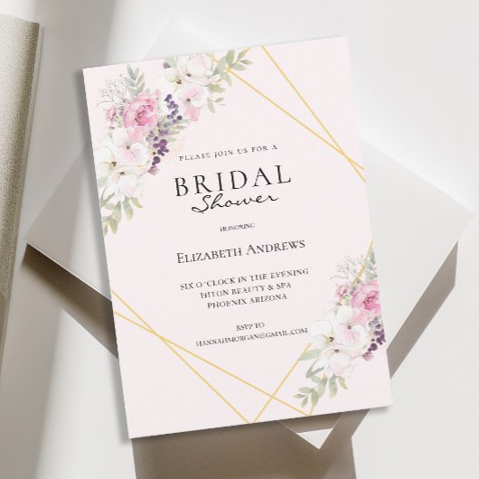 Elegantes Brautparty Boho Einladung Kaart