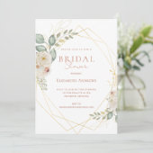 Elegantes Brautparty Boho Einladung Kaart (Staand voorkant)