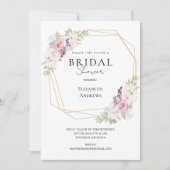 Elegantes Brautparty Boho Einladung Kaart (Voorkant)