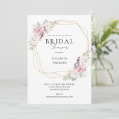 Elegantes Brautparty Boho Einladung Kaart (Staand voorkant)