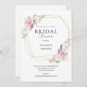 Elegantes Brautparty Boho Einladung Kaart (Voorkant / Achterkant)