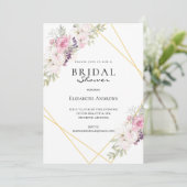 Elegantes Brautparty Boho Einladung Kaart (Staand voorkant)